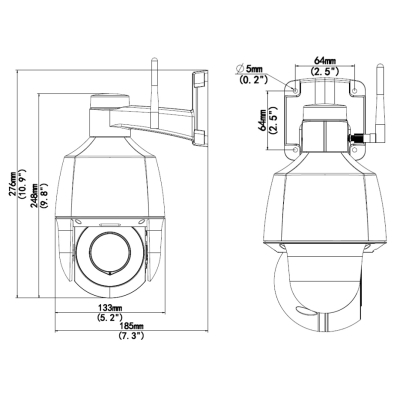 KAMERA IP SZYBKOOBROTOWA ZEWNĘTRZNA IPC6312LR-AX4W-VG Wi-Fi, - 1080p 2.8 ... 12 mm UNIVIEW