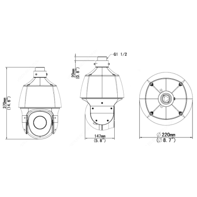 KAMERA IP SZYBKOOBROTOWA ZEWNĘTRZNA IPC6612SR-X33-VG LightHunter - 1080p 4.5 ... 148.5 mm UNIVIEW
