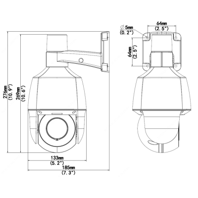 KAMERA IP SZYBKOOBROTOWA ZEWNĘTRZNA IPC675LFW-AX4DUPKC-VG - 5 Mpx 2.8 ... 12 mm UNIVIEW