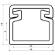 PROFIL Z KLOSZEM DO TAŚM LED KI-LED/15X15-M NATYNKOWY