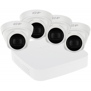 ZESTAW DO MONITORINGU KIT/NVR1B04-4P-1T/4-T1B20-0280B 4 KANAŁY EZ-IP - 1080p 2.8 mm DAHUA