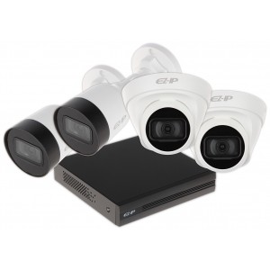 ZESTAW DO MONITORINGU KIT/NVR1B04HC-4P/E/2-IPC-B1B40-0280B/2-IPC-T1B40-0280B 4 KANAŁY EZ-IP - 4 Mpx 2.8 mm DAHUA