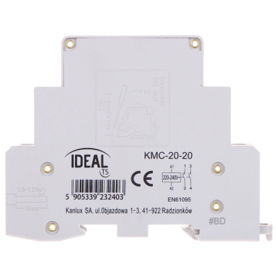 STYCZNIK MODUŁOWY KMC-20-20 20 A 230 V AC IDEAL