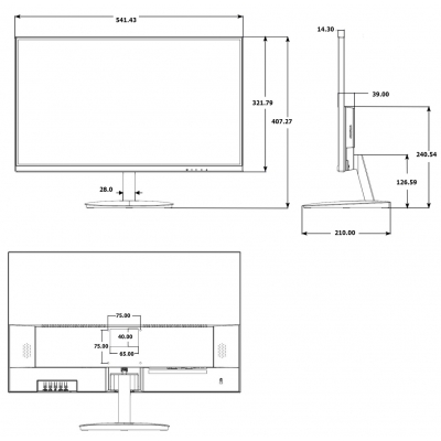 MONITOR HDMI, VGA MT-24-L 23.8 