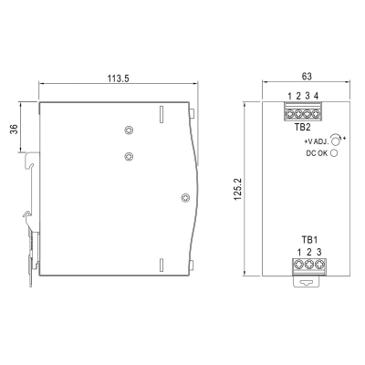 ZASILACZ IMPULSOWY NDR-240-24 MEAN WELL