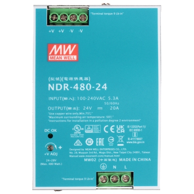 ZASILACZ IMPULSOWY NDR-480-24 MEAN WELL