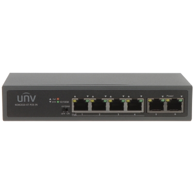 SWITCH POE NSW2010-6T-POE-IN 4-PORTOWY UNIVIEW