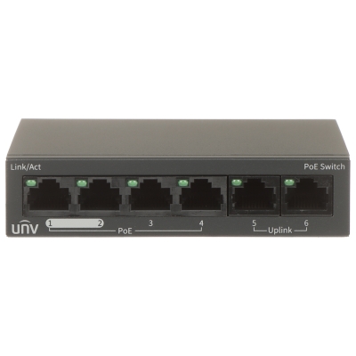 SWITCH POE NSW2020-6T-POE-IN 4-PORTOWY UNIVIEW