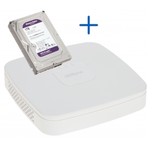 ZESTAW PROMOCYJNY REJESTRATOR IP + DYSK TWARDY NVR2104-4KS2+1TB 4 KANAŁY, 4K UHD DAHUA