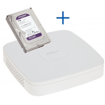 ZESTAW PROMOCYJNY REJESTRATOR IP + DYSK TWARDY NVR2104-4KS2+1TB 4 KANAŁY, 4K UHD DAHUA