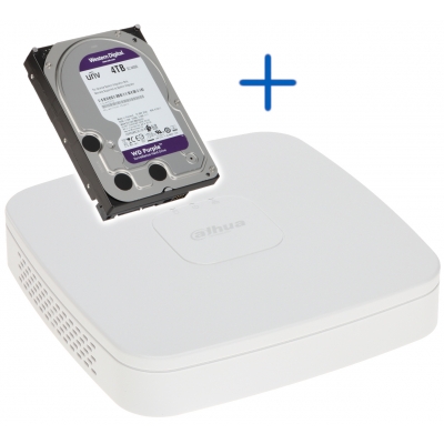 ZESTAW PROMOCYJNY REJESTRATOR IP + DYSK TWARDY NVR4108-4KS2+4TB 8 KANAŁÓW DAHUA