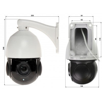 KAMERA IP SZYBKOOBROTOWA ZEWNĘTRZNA OMEGA-22P22-6P 2.1 Mpx - 1080p 7 ... 85.5 mm