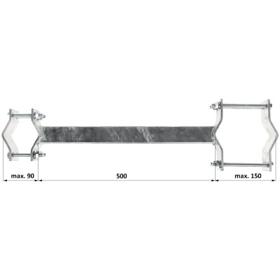 OBEJMA DYSTANSOWA OR-50R90-150