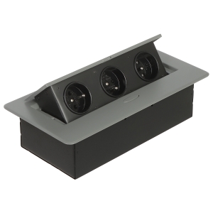 LISTWA ZASILAJĄCA MEBLOWA OR-GM-9032/GR (3 GNIAZDA) ORNO