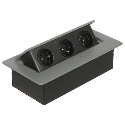 LISTWA ZASILAJĄCA MEBLOWA OR-GM-9032/GR (3 GNIAZDA) ORNO
