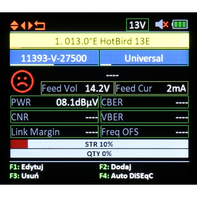 UNIWERSALNY MIERNIK PCM-1220 DVB-T/T2 DVB-S/S2 DVB-C/C2