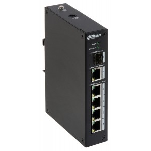 SWITCH PRZEMYSŁOWY POE/EPOE PFL2106-4ET-96 5-PORTOWY +SFP DAHUA
