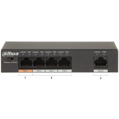 SWITCH POE PFS3005-4ET-60 4-PORTOWY DAHUA