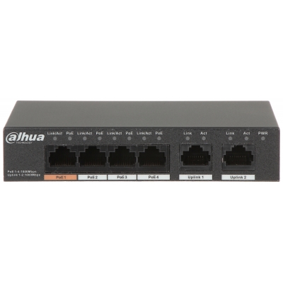 SWITCH POE PFS3006-4GT-60 4-PORTOWY DAHUA