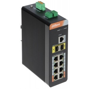SWITCH PRZEMYSŁOWY POE PFS4210-8GT-DP 8-PORTOWY SFP DAHUA