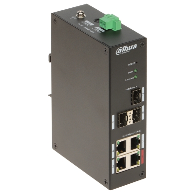 SWITCH PRZEMYSŁOWY POE PFS4307-4ET-96 4-PORTOWY + SFP DAHUA