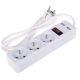 LISTWA ZASILAJĄCA PR-1.5M-3G-SW/USB/W (3 GNIAZDA + 2 USB) 1.3 m