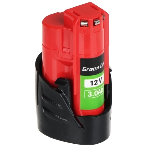 AKUMULATOR DO ELEKTRONARZĘDZI PTML12V3-GC Zamiennik Milwaukee M12 12V 3 Ah Green Cell