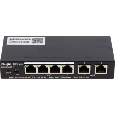SWITCH POE RG-ES206GC-P 4-PORTOWY REYEE