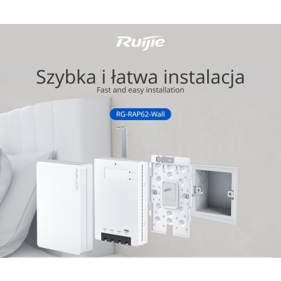 PUNKT DOSTĘPOWY RG-RAP62-WALL Wi-Fi 6 2.4 GHz 5 GHz 573 Mb/s + 2401 Mb/s REYEE