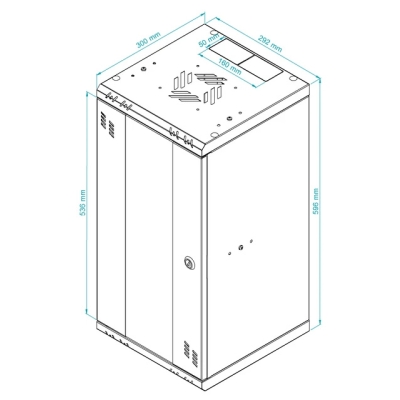 SZAFA RACK WISZĄCA S-RC10-12U-300GB STALFLEX