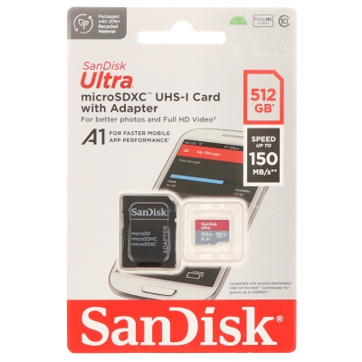 KARTA PAMIĘCI SD-MICRO-10/512-SANDISK microSD UHS-I, SDXC 512 GB SANDISK