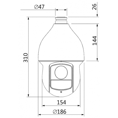 KAMERA IP SZYBKOOBROTOWA ZEWNĘTRZNA SD59432XA-HNR - 3.7 Mpx 4.9 ... 156 mm DAHUA
