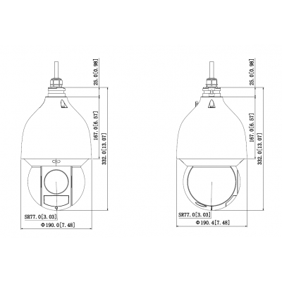 KAMERA IP SZYBKOOBROTOWA ZEWNĘTRZNA SD5A425XA-HNR - 3.7 Mpx 5.4 ... 135 mm DAHUA