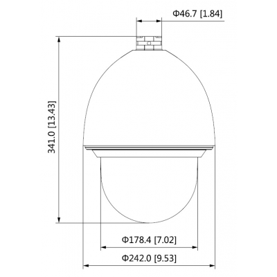 KAMERA IP SZYBKOOBROTOWA ZEWNĘTRZNA SD65F233XA-HNR - 1080p 5.8 ... 191.4 mm DAHUA