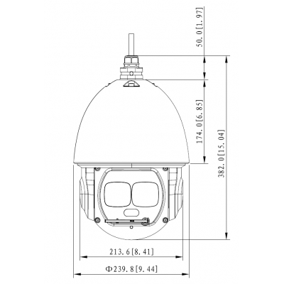 KAMERA IP SZYBKOOBROTOWA ZEWNĘTRZNA SD6AL233XA-HNR-IR - 1080p, 5.8 ... 191.4 mm DAHUA