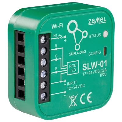 INTELIGENTNY STEROWNIK OŚWIETLENIA LED SLW-01 Wi-Fi, SUPLA 12 ... 24 V DC ZAMEL