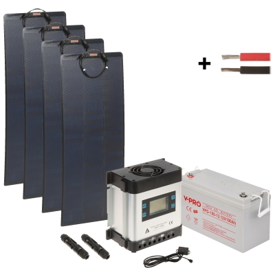 ZESTAW FOTOWOLTAICZNY SP-KIT-4X110/100/MPPT+BT 1190 Wh