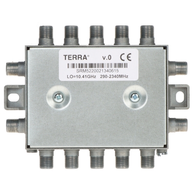 MULTISWITCH PRZELOTOWY UNICABLE I/II SRM-522 5 WEJŚĆ / 5  WYJŚĆ + 2 WYJŚCIA UNICABLE TERRA