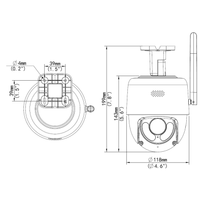 KAMERA IP OBROTOWA ZEWNĘTRZNA UHO-P1A-M3F4D Wi-Fi - 3 Mpx 4 mm UNIVIEW