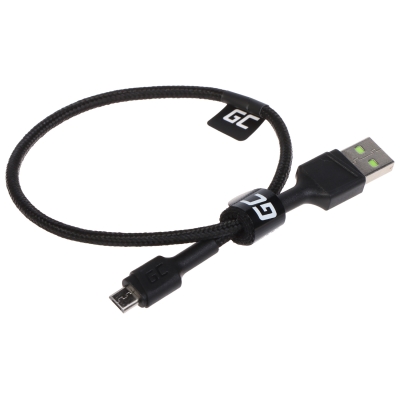 PRZEWÓD USB-A/USB-MICRO/0.3M-GC PowerStream 0.3 m Green Cell