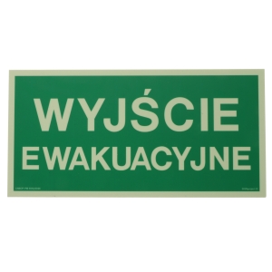 TABLICA FOTOLUMINESCENCYJNA WET WYJŚCIE EWAKUACYJNE