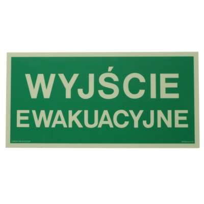 TABLICA FOTOLUMINESCENCYJNA WET WYJŚCIE EWAKUACYJNE