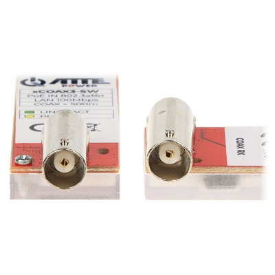 ZESTAW KONWERTERÓW UTP / COAXIAL DO TRANSMISJI LAN+POE XCOAX3-SET-BOX KOMPLET 2 SZT ATTE