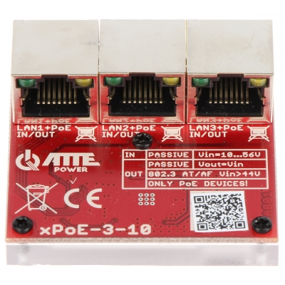 Switch PoE XPOE-3-10 3-PORTOWY ATTE