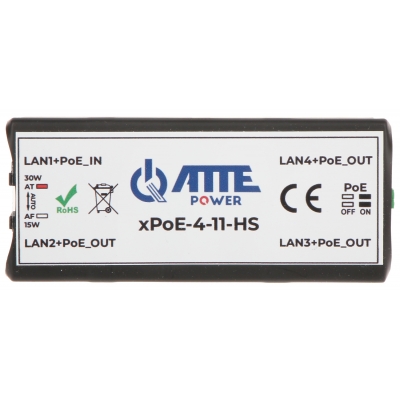 SWITCH POE, EXTENDER XPOE-4-11-HS 4-PORTOWY ATTE