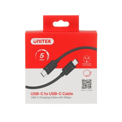 PRZEWÓD Y-C477BK01-2M USB-C/USB-C 2.0 m UNITEK