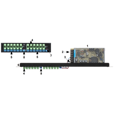 ZASILACZ RACK ZR12-150/LZ-12 12 V DC 12.5 A