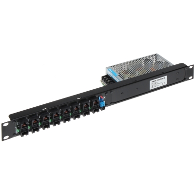 PATCH PANEL 8-PORTOWY Z ZASILACZEM ZR48-158/POE-8 48 V DC 3.3 A